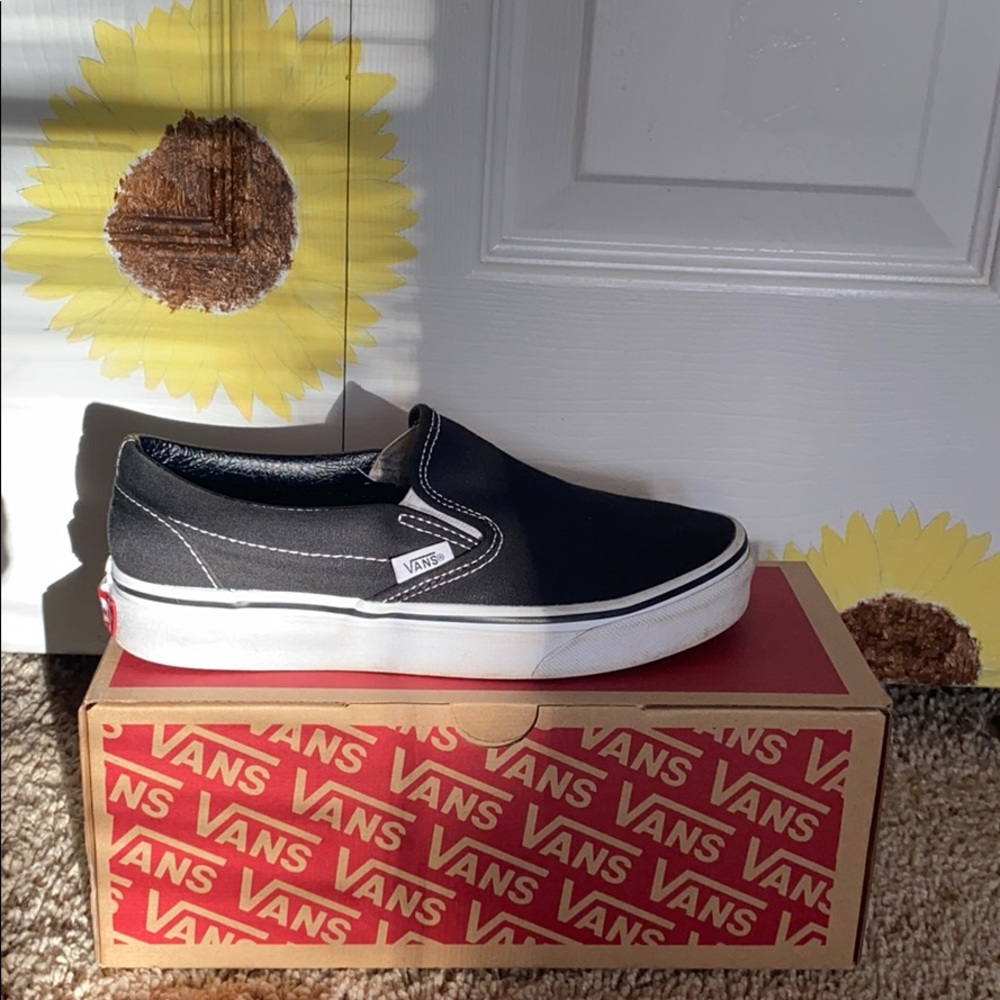 black slip on vans